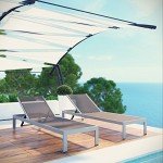 Modway Shore Aluminum Outdoor Chaise Lounge Chair