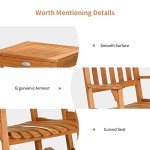 3-Piece Eucalyptus Rocking Bistro Set