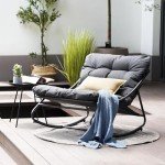 Comfy Metal Rocking Chair for Indoors and Outdoors