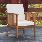 Carolina Acacia Outdoor Sofa Set with Cushions