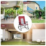 Giantex Foldable Oversized Rocking Chair, Red