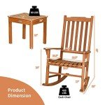 3-Piece Eucalyptus Rocking Bistro Set