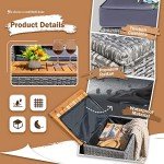 Devoko Outdoor Day Bed with Side Tables - Gray