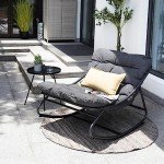 Comfy Metal Rocking Chair for Indoors and Outdoors