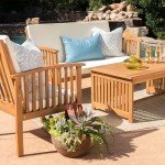 Carolina Acacia Outdoor Sofa Set with Cushions