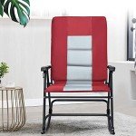 Giantex Foldable Oversized Rocking Chair, Red