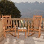 3-Piece Eucalyptus Rocking Bistro Set