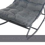 Comfy Metal Rocking Chair for Indoors and Outdoors
