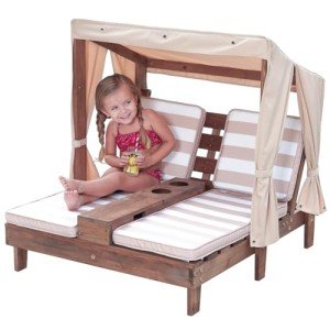 KidKraft Outdoor Double Chaise Lounge for Kids