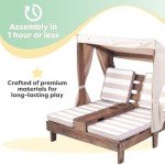 KidKraft Outdoor Double Chaise Lounge for Kids