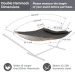 SUNCREAT Heavy Duty Portable Double Hammock – Dark Gray