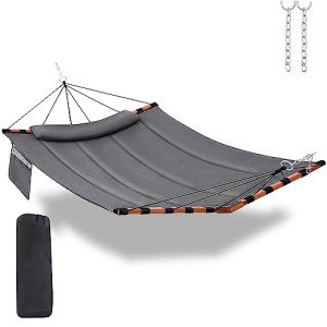 TegerDeger 12FT Two-Person Outdoor Hammock - Gray