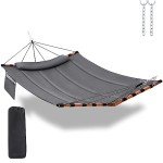 TegerDeger 12FT Two-Person Outdoor Hammock - Gray