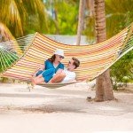 Red Stripe Quilted Double Hammock with Pillow