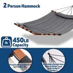 TegerDeger 12FT Two-Person Outdoor Hammock - Gray