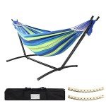 SZHLUX Double Hammock with Stand & Carry Bag