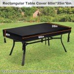 Waterproof Rectangle Patio Table Cover 60x35 Inches