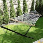 Double Outdoor Hammock with Stand and Pillow