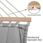 SUNCREAT Extra Large Portable Double Hammock - Light Gray