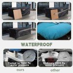 Waterproof Heavy-Duty Rectangular Patio Table Cover