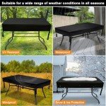 Waterproof Rectangle Patio Table Cover 60x35 Inches