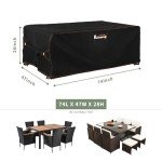 Waterproof Heavy-Duty Rectangular Patio Table Cover