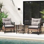 5-Piece Wicker Patio Furniture Set with Table