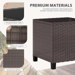 3-Piece Wicker Patio Furniture Set with Cushions