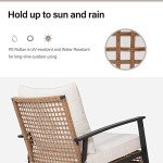 3-Piece Rocking Bistro Set with Thick Cushions