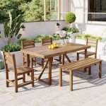 6-Piece Outdoor Dining Set for 6 People