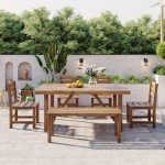 6-Piece Outdoor Dining Set for 6 People