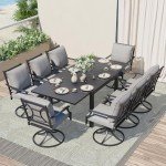 9-Piece Outdoor Dining Set for 8 People