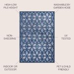 Talaia Geometric Indoor/Outdoor Area Rug, 5' Square