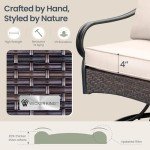 7-Piece Outdoor Patio Dining Set with Wicker Chairs