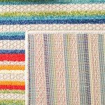 Ivory/Green Stripe Indoor/Outdoor Area Rug