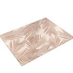 Distressed Leaves Outdoor Flat Weave Area Rug 5' x 7