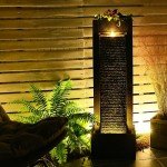 Outdoor Freestanding Water Fountain with LED Lights