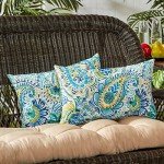 Paisley Outdoor Rectangle Throw Pillow Set of 2
