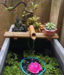 Bamboo Water Fountain with Pump - 14” Wide