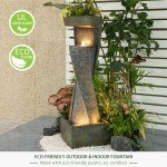 Modern Outdoor Fountain with Lights for Garden