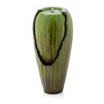 Alpine Outdoor Antique Jar Water Fountain with LED