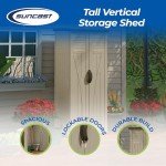 Suncast 22 Cubic Feet Vertical Outdoor Storage Shed