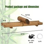 Bamboo Water Fountain with Pump - 14” Wide