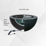 19.8" Round Polyresin Outdoor Water Fountain