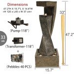 Modern Outdoor Fountain with Lights for Garden