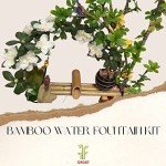 Bamboo Water Fountain with Pump - 14” Wide