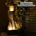 Modern Outdoor Fountain with Lights for Garden