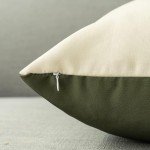 Waterproof Green Botanical Pillow Covers Set of 2