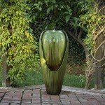 Alpine Outdoor Antique Jar Water Fountain with LED