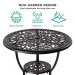 3-Piece Rustproof Outdoor Bistro Set - Black